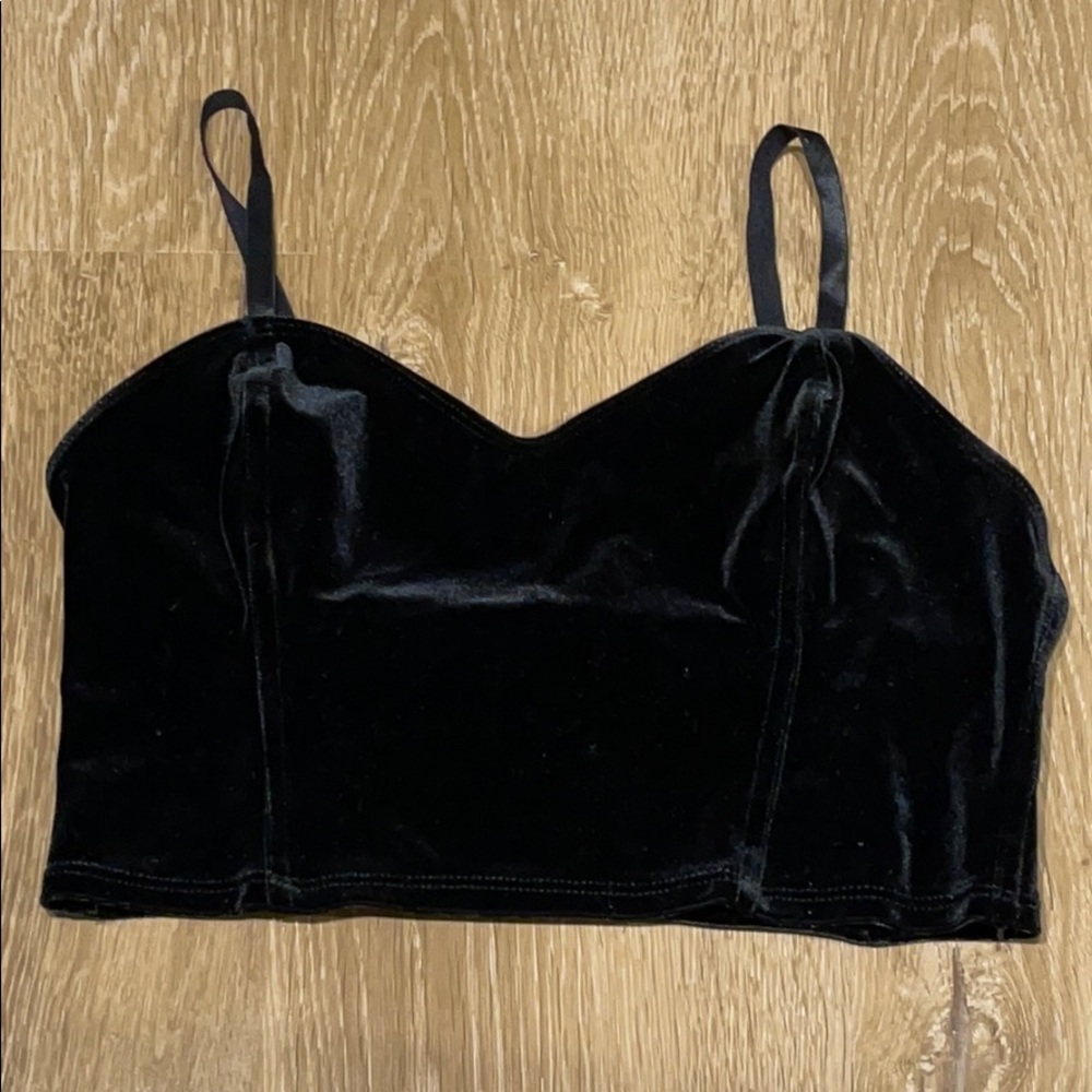 COPY - AMERICAN APPAREL Velvet Crop Top